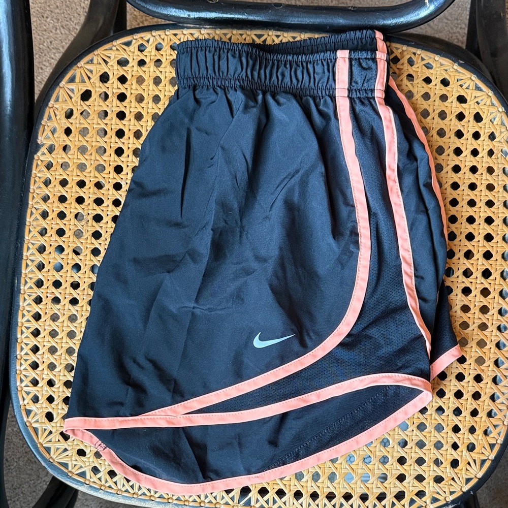 Nike Black Shorts with Orange Accents